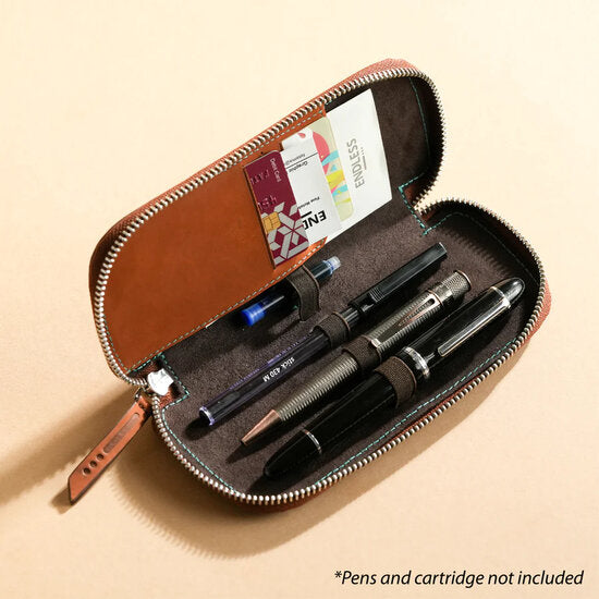 Endless Companion Adjustable Pen Pouch Brown - 3 Pens