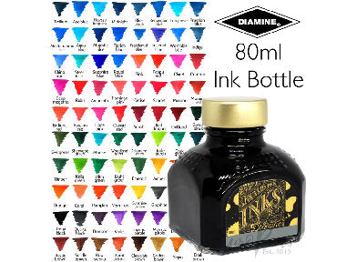 Diamine 80ml inkt - Glazen fles