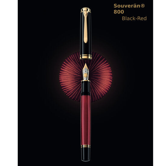 Pelikan Souverän M800 Black Red Vulpen