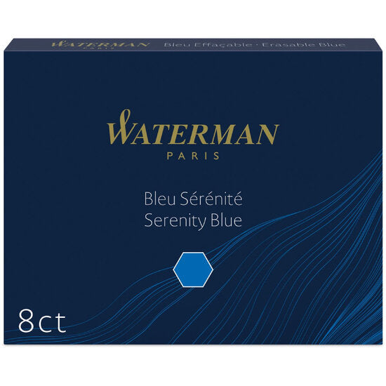 Waterman inktpatronen Standard blauw Serenity (Long)