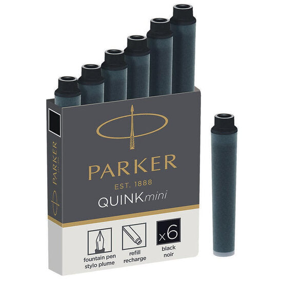 Parker Quink Mini inktpatronen zwart