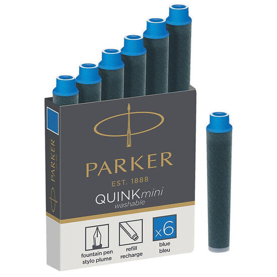 Parker Quink Mini inktpatronen Blauw